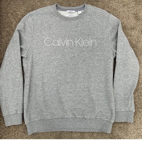 Calvin Klein Sweatshirt Men’s gray Embroidered Logo - Picture 3 of 12
